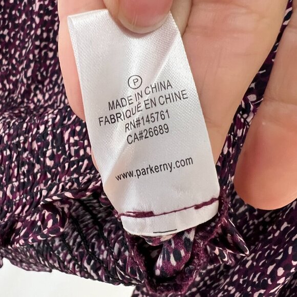 NWT Parker 100% Silk Matilda Wrap V-Neck Smocked Waist Blouse Funfetti Sz XL‎ - Picture 9 of 10